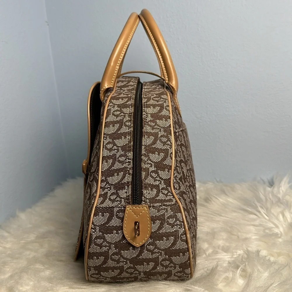 💯Authentic  Christian Dior Double Saddle Diorissimo Canvas & Beige Leather🍀